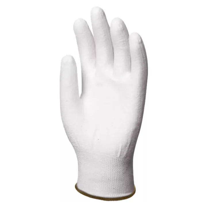 Lot 12 paires de gants HPPE, paume enduit polyur&eacute;thane blanc, anticoupure