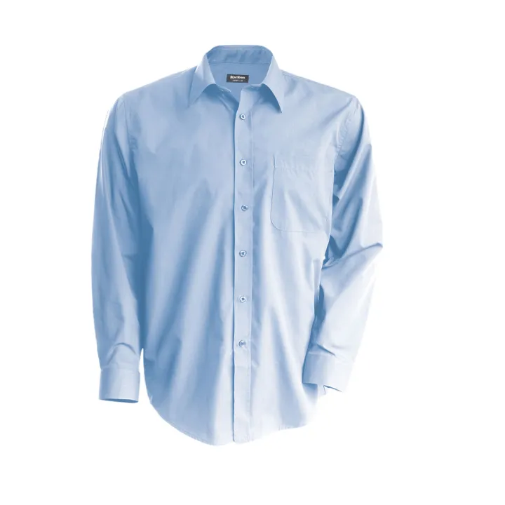 Chemise Homme Ml 100% Coton Popeline