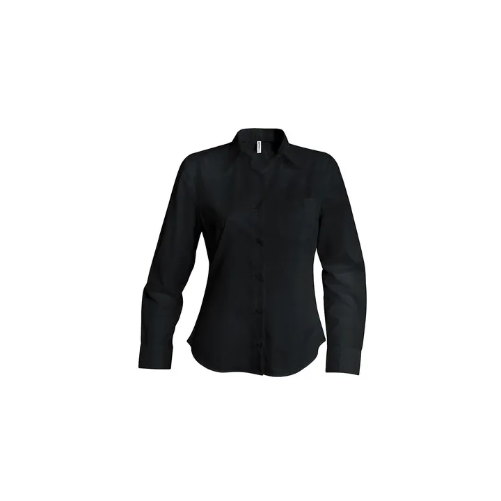 Chemise Femme Manches Longues 100% Popeline Easycare
