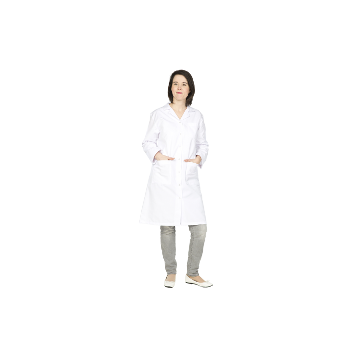 Blouse Blanche Femme Manches Longues Polycoton Delphes Pc