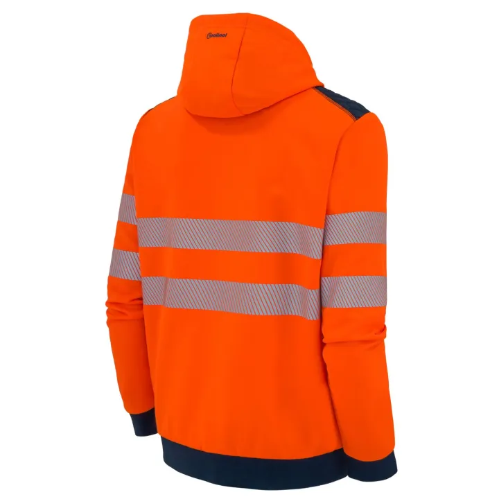 Sweat Zip A Capuche Haute Visibilite Luk Light