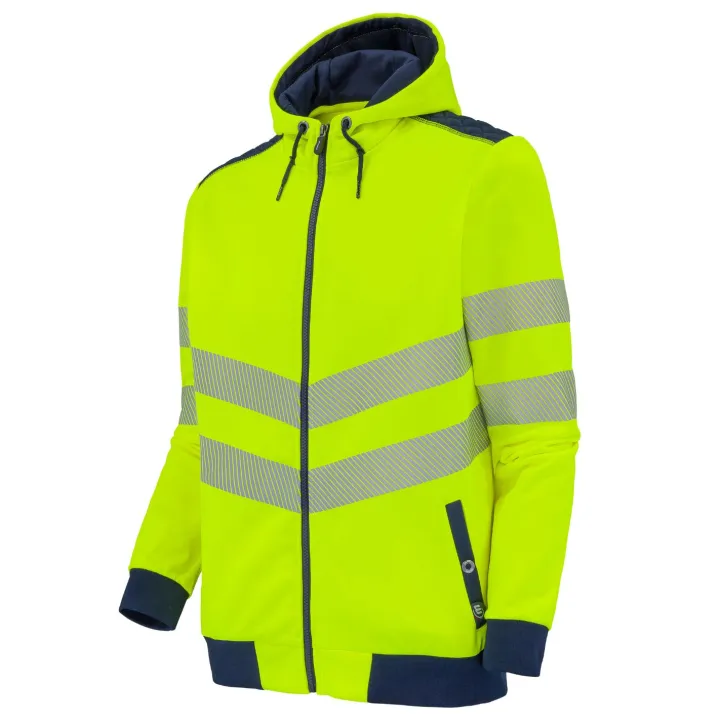 Sweat Zip A Capuche Haute Visibilite Luk Light