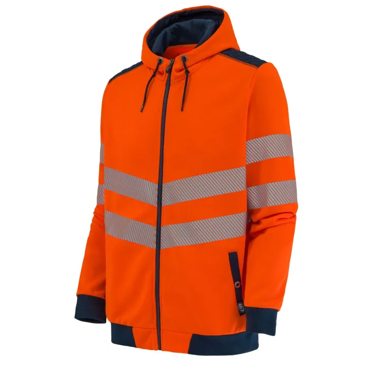 Sweat Zip A Capuche Haute Visibilite Luk Light