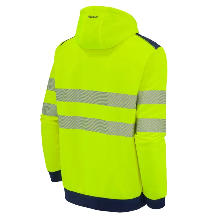 Sweat Zip A Capuche Haute Visibilite Luk Light