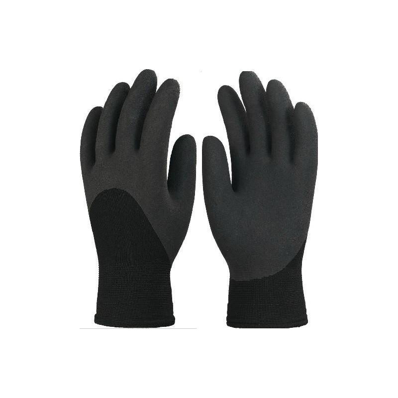 Lot de 10 gants EUROWINTER enduit latex noir, dos aéré Lot de 10 gants EUROWINTER enduit latex noir, dos aéré
