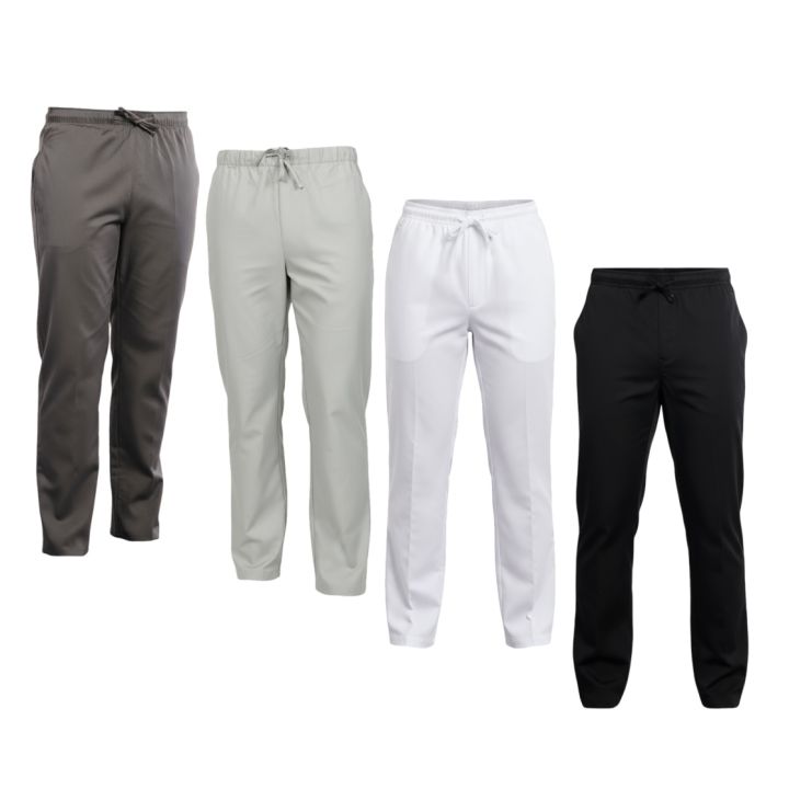 Pantalon de travail mixte ajustable avec pression