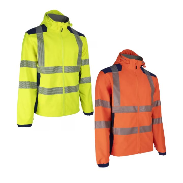 Veste Softshell haute-visibilit&eacute; avec capuche amovible - Nebulo Coverguard