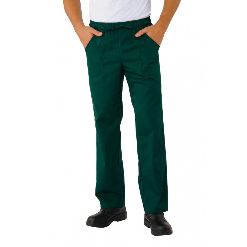 Pantalon de cuisine couleurs polycoton GUY Vert