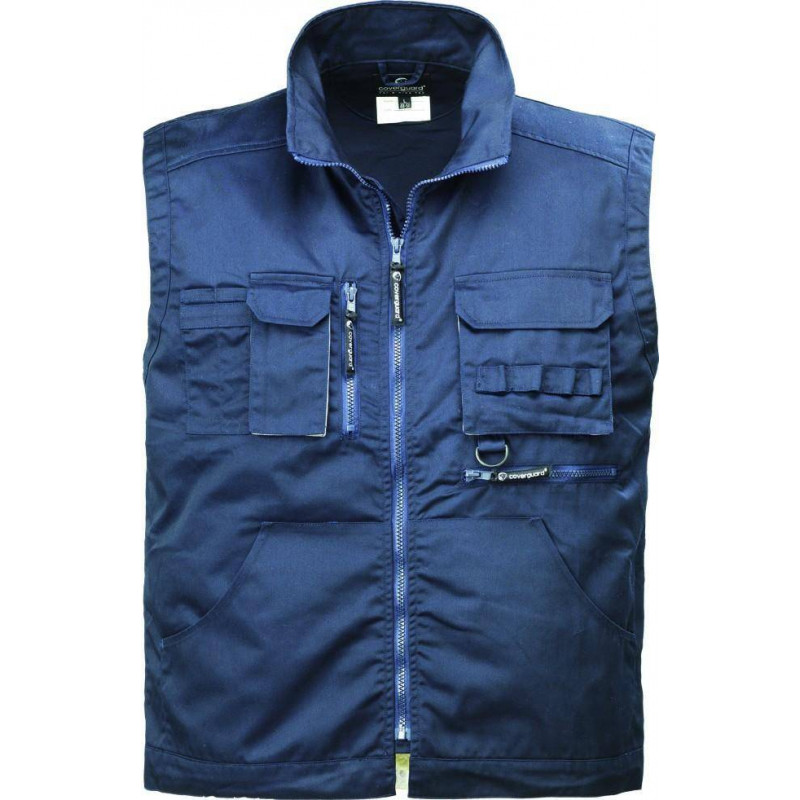 NAVY gilet de travail chaud polycoton multipoches