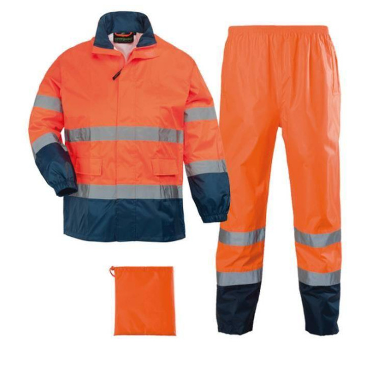 HIWAY RAINSWEAT Ensemble de pluie polyester imperm&eacute;able avec capuche int&eacute;gr&eacute;e
