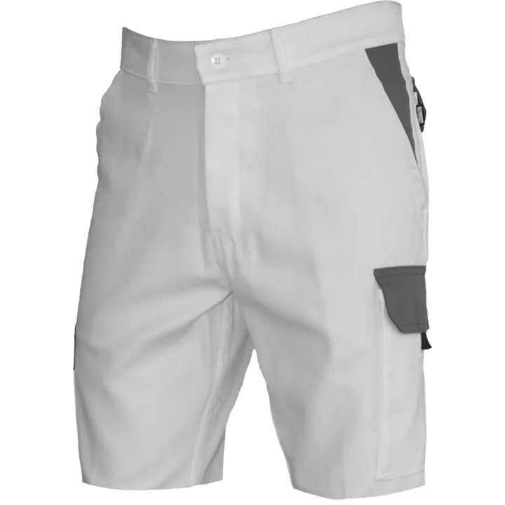 Short TYPHON blanc/gris sans m&eacute;tal