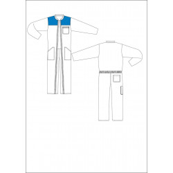 Combinaison de travail enfant 4-16 ans 2 ZIPS PBV 