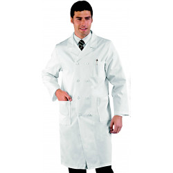 DOPPIO Blouse médicale homme double boutonnage en coton