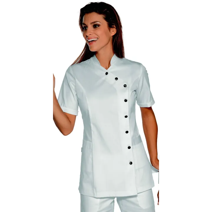 NIZZA Tunique de travail femme manches courtes polycoton
