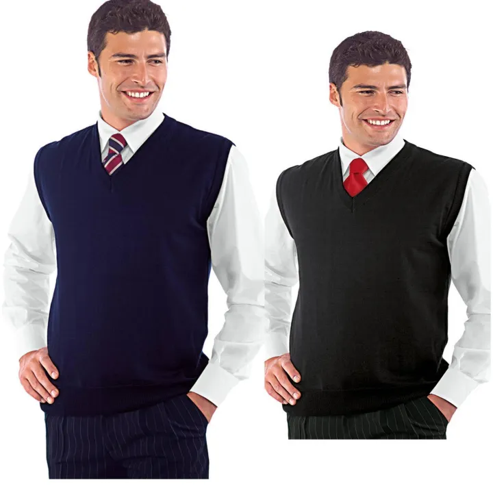 GILET DE SERVICE col V laine acrylic