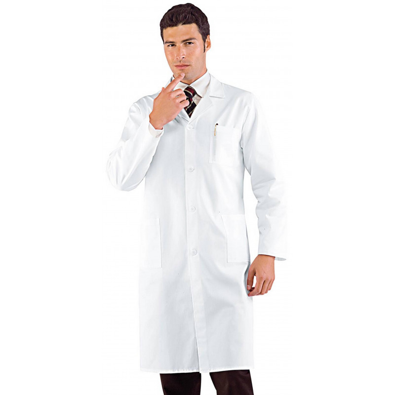 Blouse médicale homme manches longues sans repassage SATIN