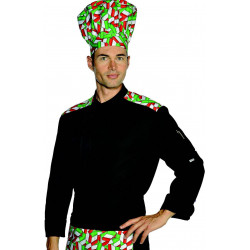 MALAGA Polycoton Veste de cuisine homme imprimée