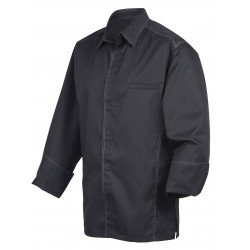 SAMI Veste de cuisine mixte noire ROBUR