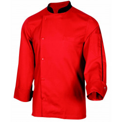 ORAGE Veste de cuisine mixte rouge ROBUR