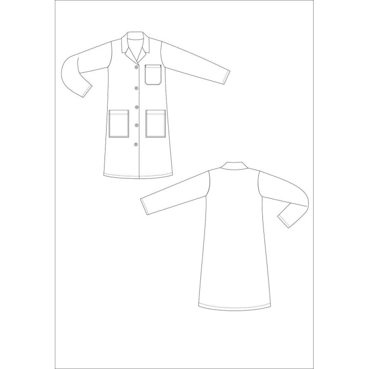 Blouse m&eacute;dicale femme coton &agrave; boutons