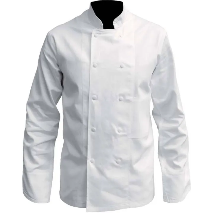 Veste de p&acirc;tissier coton &agrave; pressions