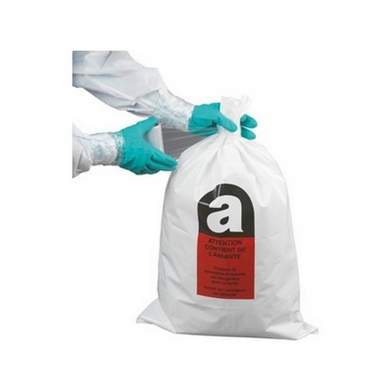 25 Sacs de récupération de déchets amiantés+ 1 rouleau de film de film étirable 25 Sacs de récupération de déchets amiantés+ 1 rouleau de film de film étirable
