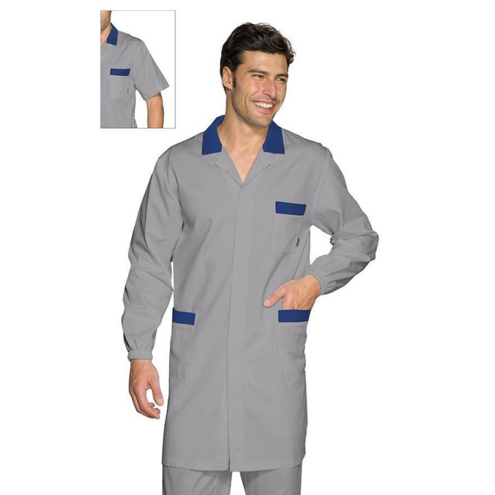 Blouse m&eacute;dicale multipoches &agrave; manches courtes pour homme TORONTO