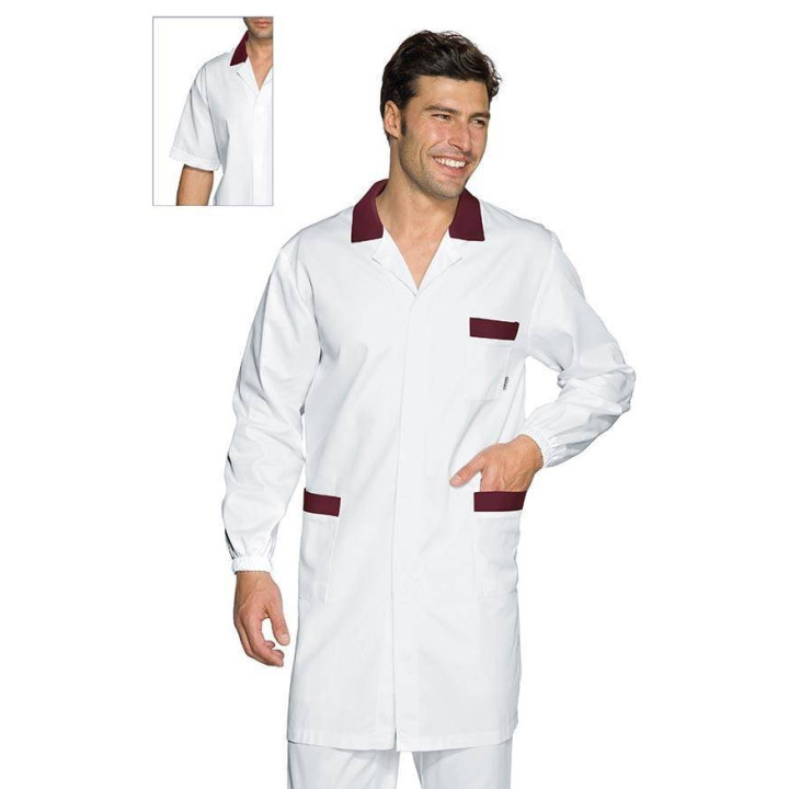 Blouse m&eacute;dicale multipoches &agrave; manches courtes pour homme TORONTO