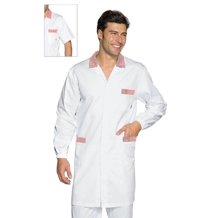 Blouse m&eacute;dicale multipoches &agrave; manches courtes pour homme TORONTO