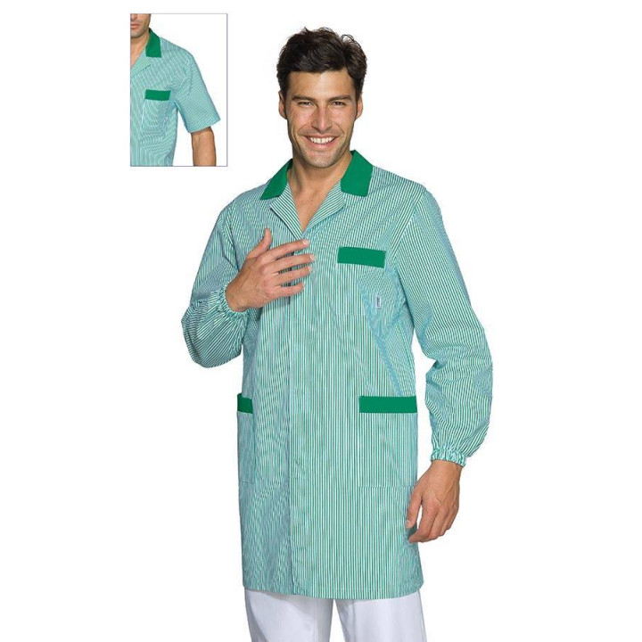 Blouse m&eacute;dicale multipoches &agrave; manches courtes pour homme TORONTO