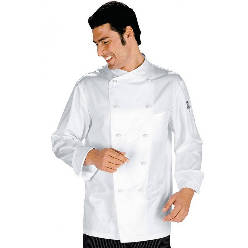 Veste de Chef Unisexe pour Cuisine, Manches Courtes, TG, Blanc Veste de Chef Unisexe pour Cuisine, Manches Courtes, TG, Blanc