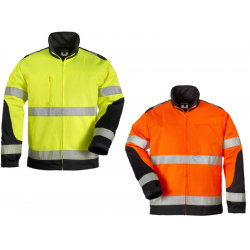 PATROL  veste de travail chaude polycoton avec bandes rétro réfléchissantes 3M haute visibilité