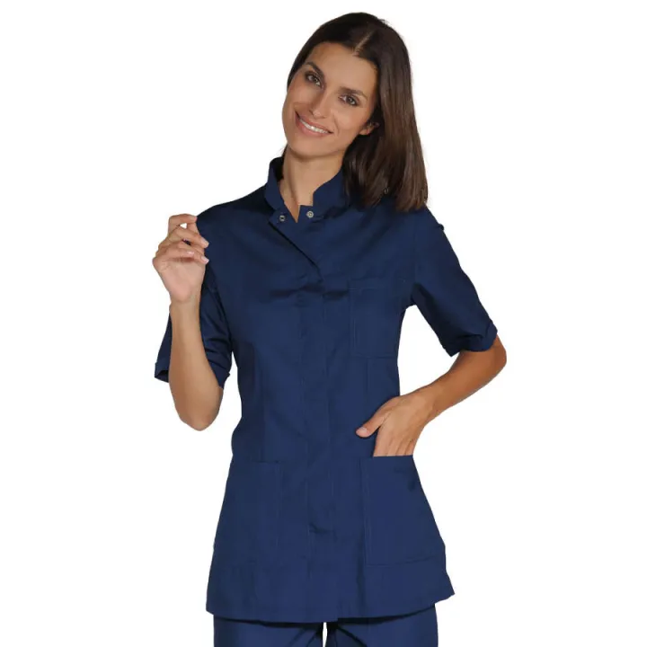 Tunique m&eacute;dicale femme manches courtes PORTOFINO Marine