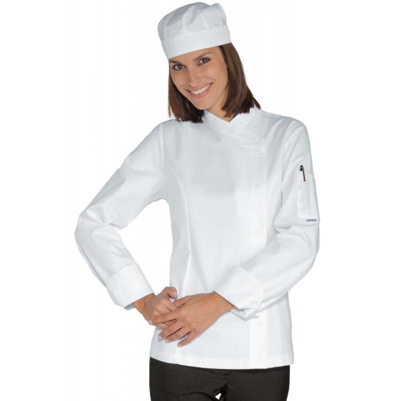 Veste de cuisine femme coton SNAPS