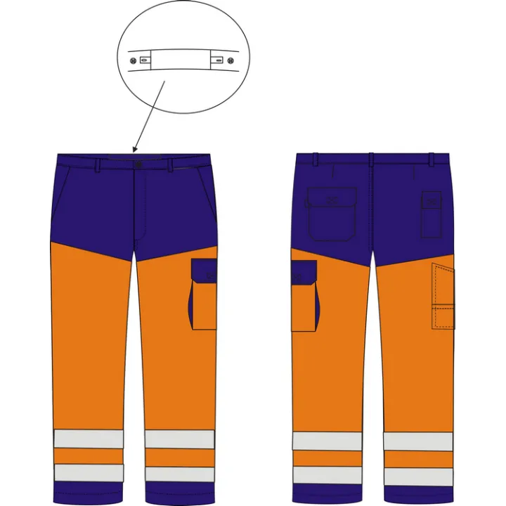 TYPHON HV Pantalon de travail haute visibilit&eacute; multipoches