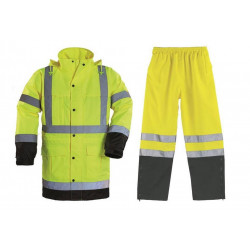 HIWAY Ensemble de pluie polyester doublé imperméable haute visibilité