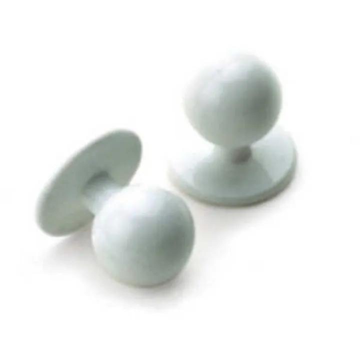 Lot de 10 boutons pour veste de cuisine Blanc