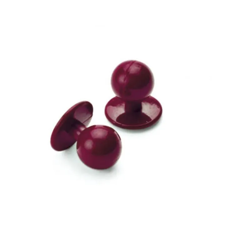 Lot de 10 boutons pour veste de cuisine Bordeaux