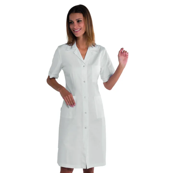 GLADYS Blouse de travail femme anti-acide sulfurique &agrave; manches courtes