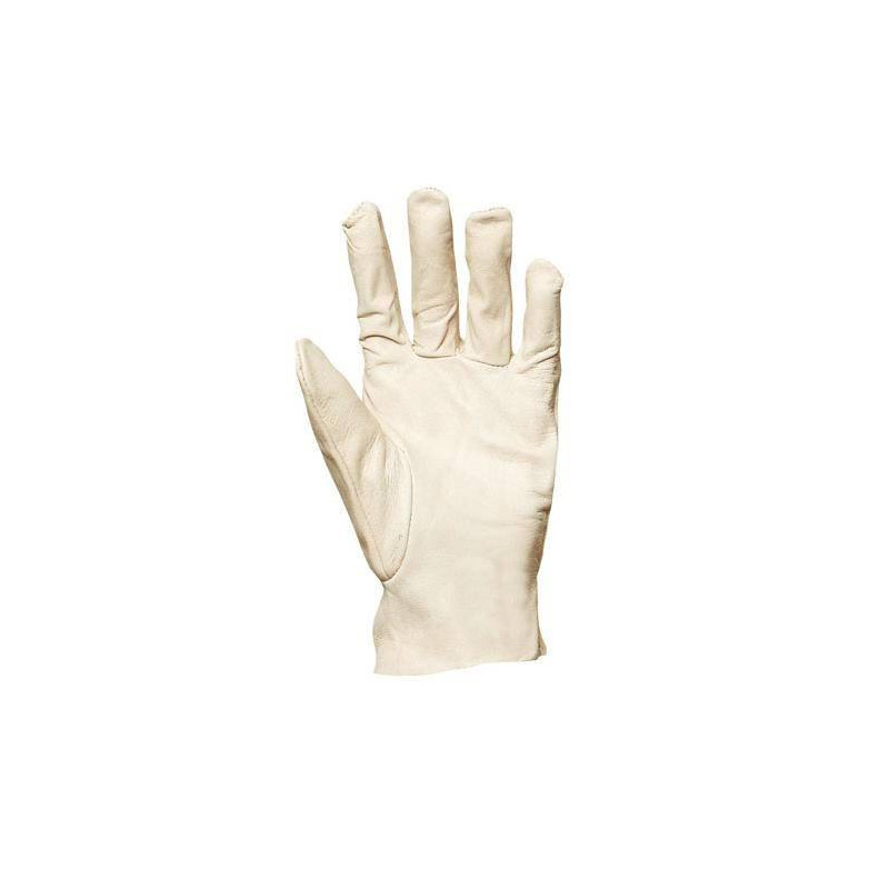 Lot 10 paires de gants maîtrise fleur de chèvre dos jersey balnc