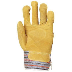 Gants docker croûte vachette doublée coton