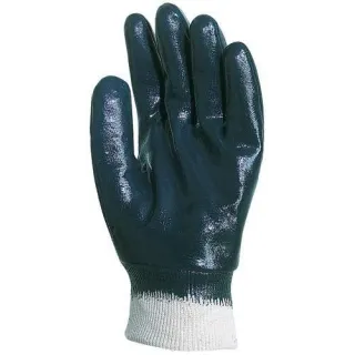 Lot 10 paires de gants nitrile bleu dos enduit, &eacute;conomique