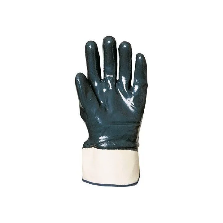 Lot 10 paires de gants nitrile bleu double enduction dos enduit, manch. de s&eacute;cu., &eacute;co.