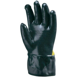 Lot 10 paires de gants paume Kevlar, dble enduct nitrile bleu