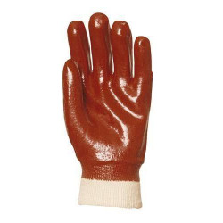 Lot 10 paires de gants PVC rouge dos aéré, Actifresh